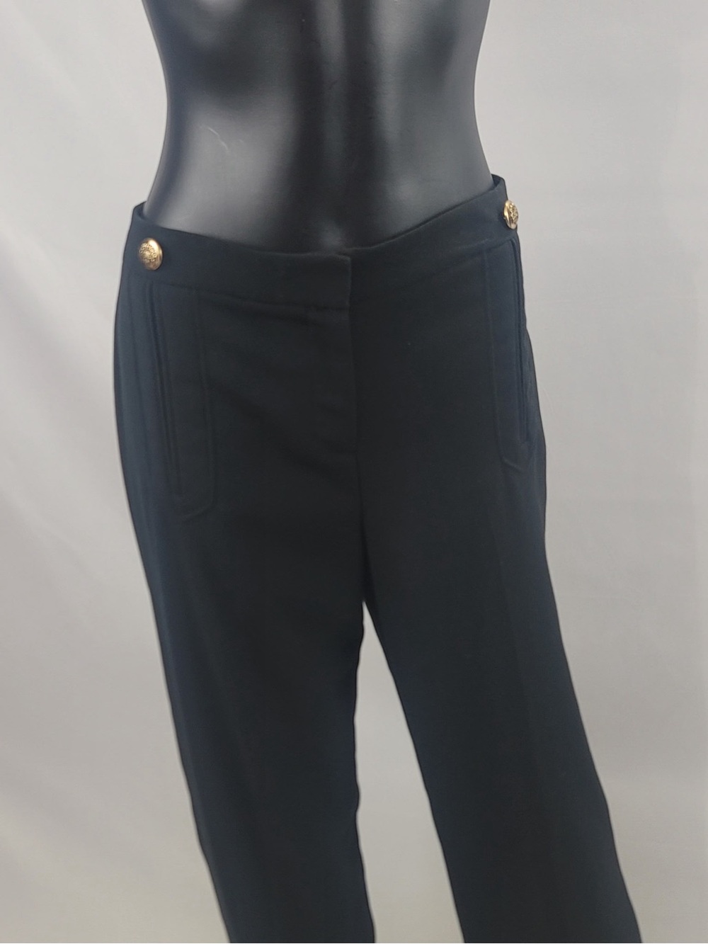 Size 8 Women's Black Straight-Leg Dress Pants
